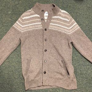 Grey cardigan sweater